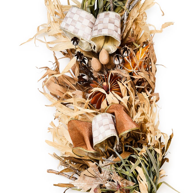 Mocha Check Harvest Garland