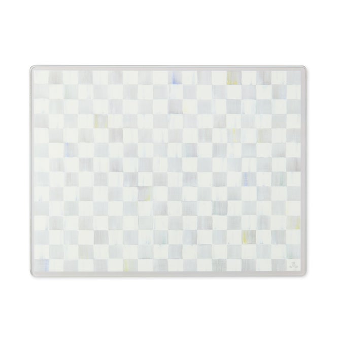 Sterling Check Glass Cutting Boards, Set of 2