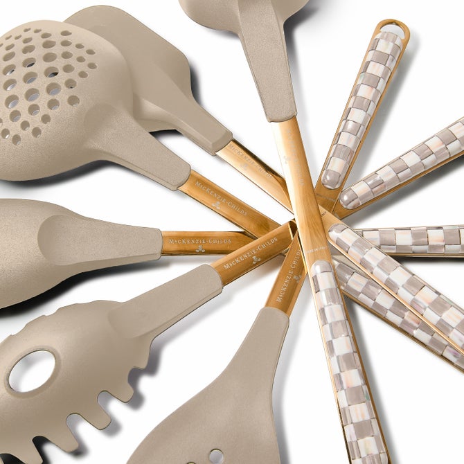 Mocha Check Pasta Spoon