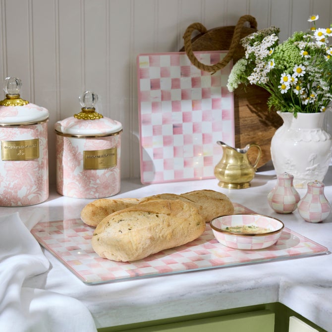 Check Glass Cutting Board, Set of 2