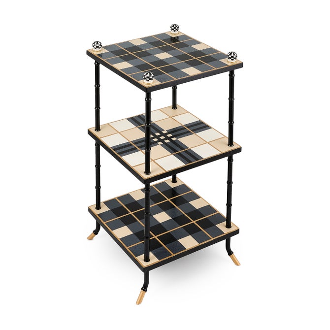 Mad for Plaid 3-Tier Table