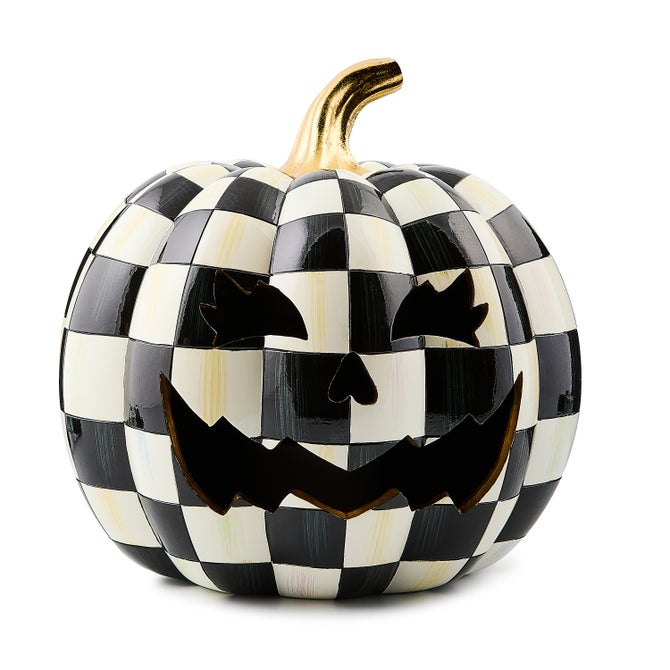 Courtly Check Illuminated Jack O' Lantern