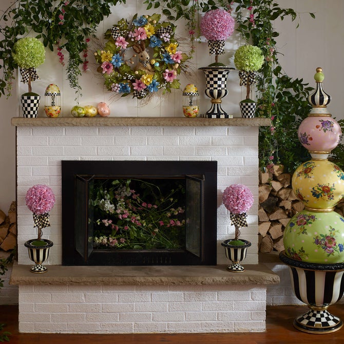 Courtly Stripe Tabletop Urn