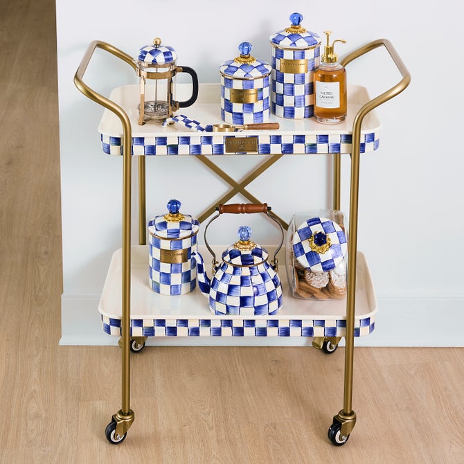 Royal Check 2-Tier Kitchen Cart