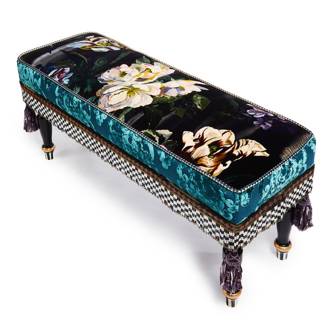 Moonlight Garden Floral Scuttlebutt Bench