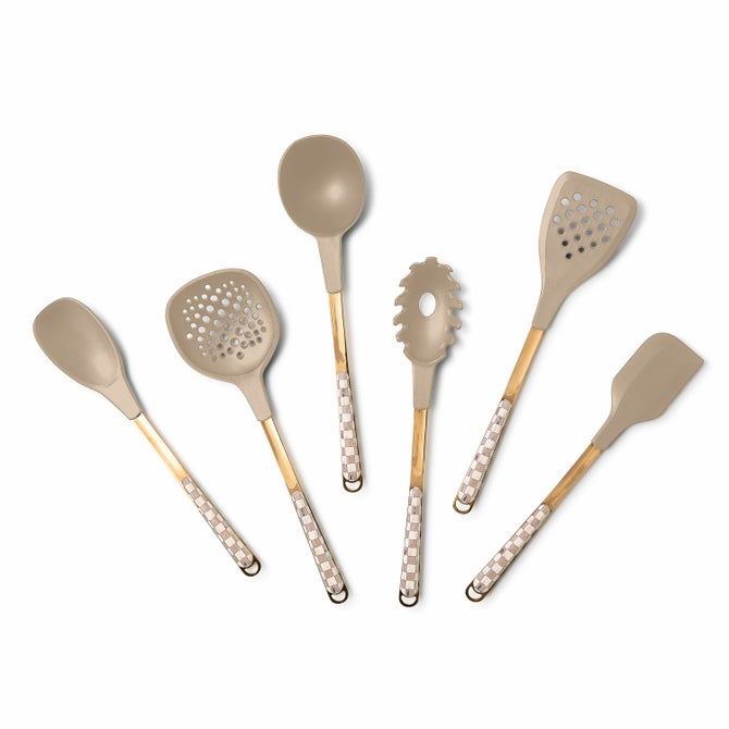 Mocha Check Slotted Spatula