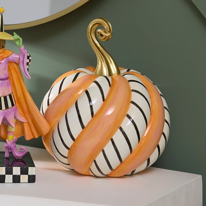 Trick or Treat Candy Swirl Medium Pumpkin