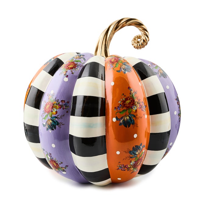 Violet Patchwork Extra Large Pumpkin