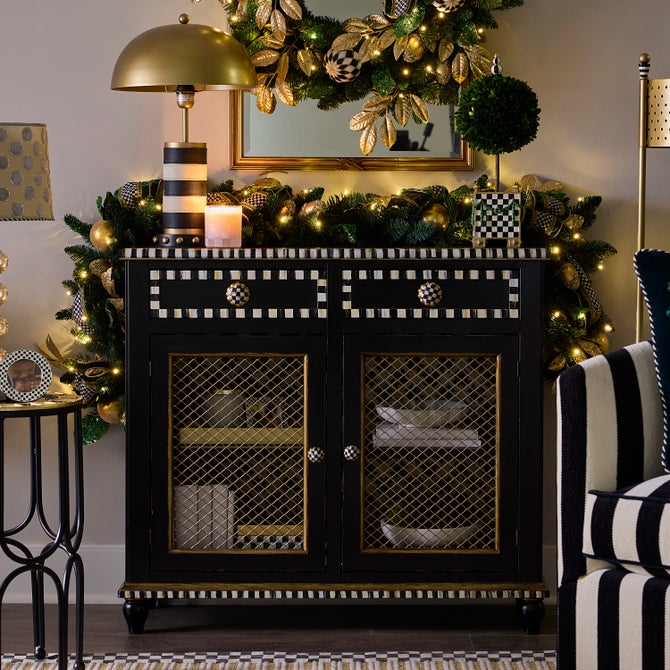 Courtly Criss-Cross Small Cabinet