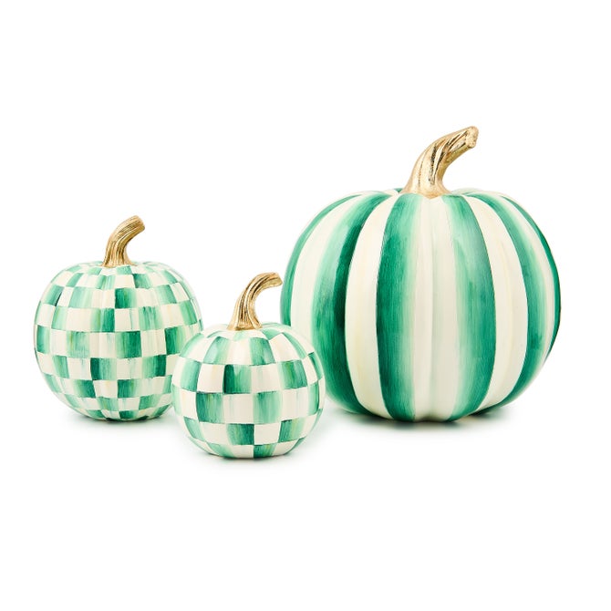 Emerald Check Mini Pumpkin