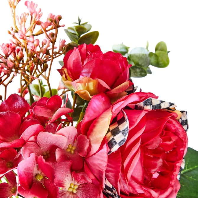 Fuchsia Rose & Hydrangea Bouquet