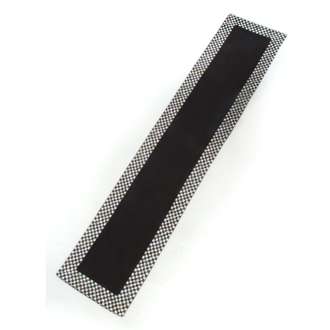 Courtly Check Black Table Runner