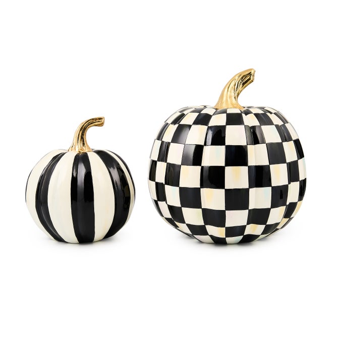 Classic Stripe & Check Pumpkin Set