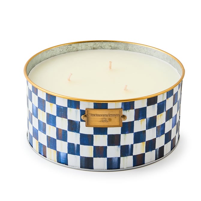 Royal Check Large Citronella Candle
