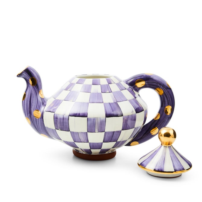 Check Ceramic Teapot