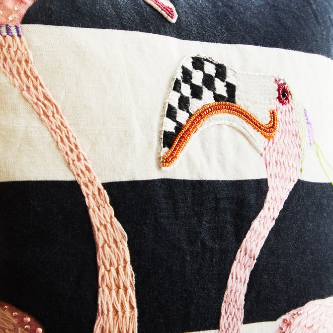 Patience Brewster Flamingo Throw Pillow