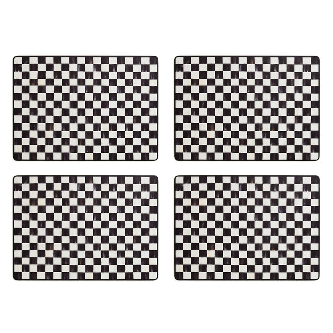Courtly Checked Cork Back Placemat, Set of 4