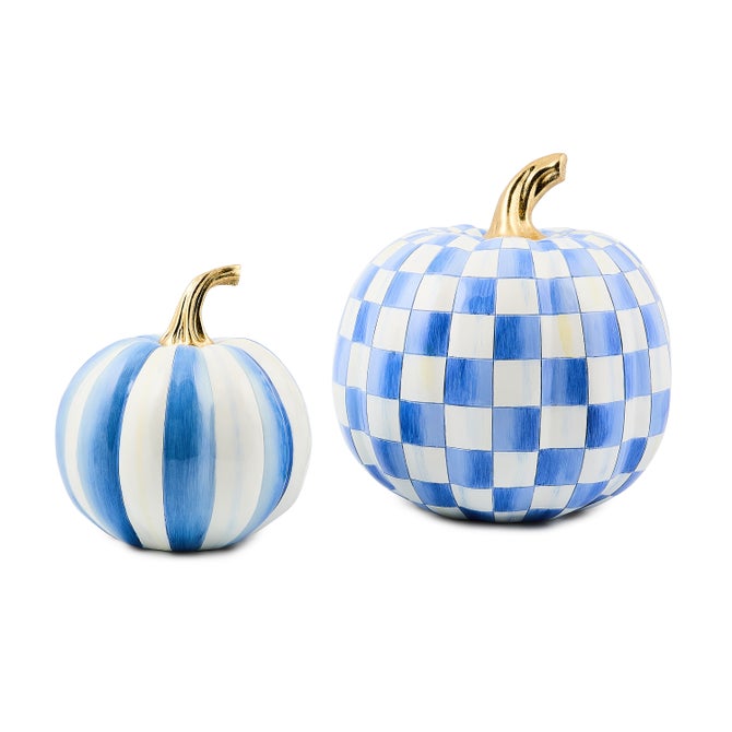 Classic Stripe & Check Pumpkin Set