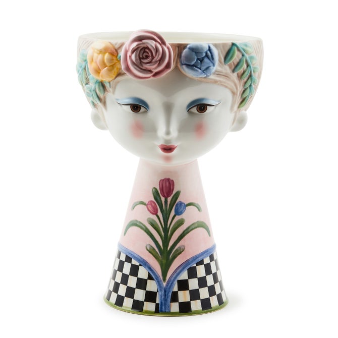 Rosy Meadow Tall Lady Vase