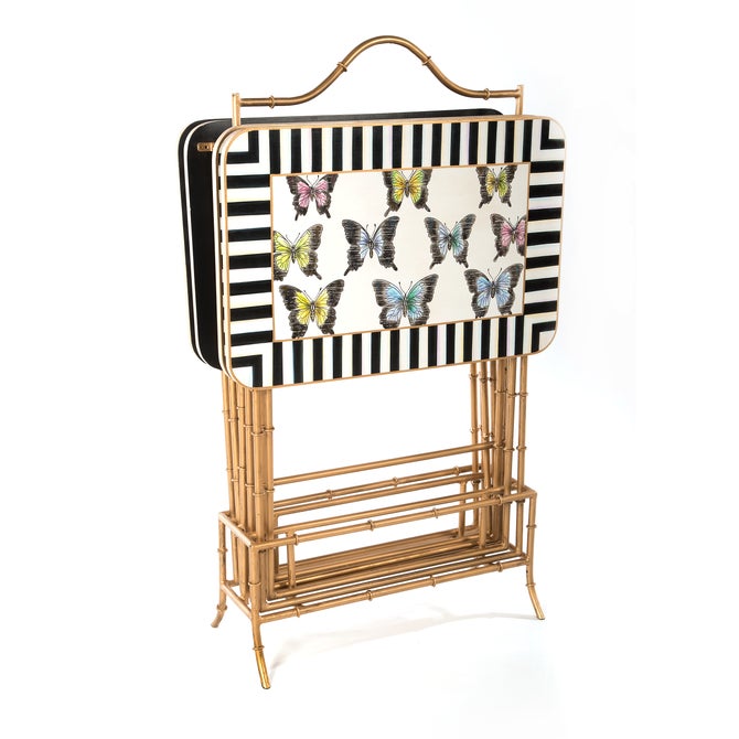 Butterfly Collection Cocktail Trays, Set of 4