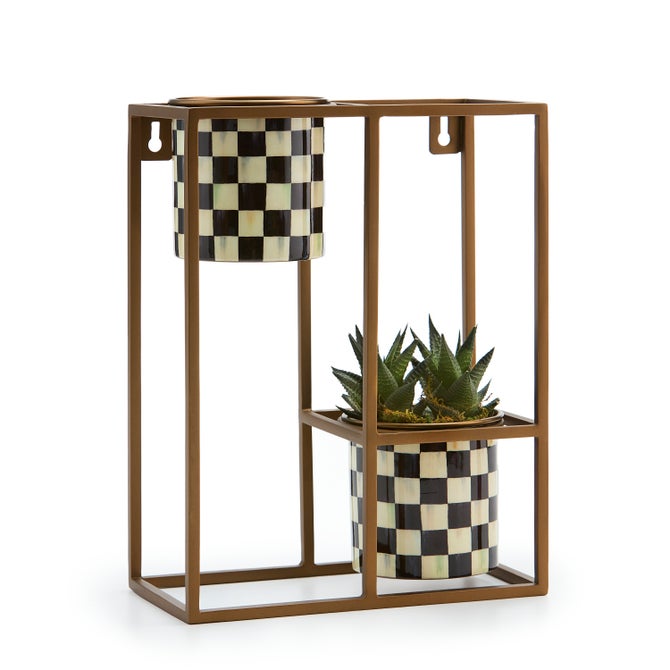 Courtly Check Small Hanging Plant Stand