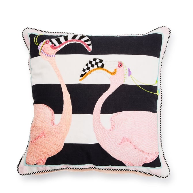Patience Brewster Flamingo Throw Pillow