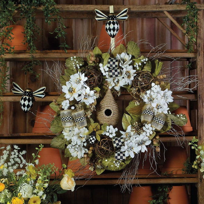 Courtly Check Bee Wall Decor