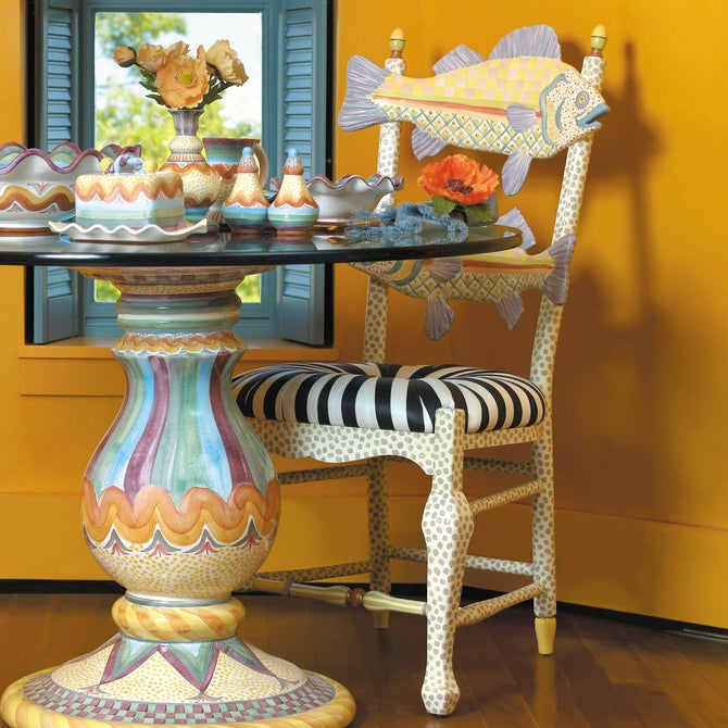 Freckle Fish Chair - Black & White Seat