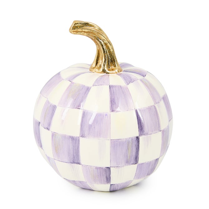 Violet Check Mini Pumpkin