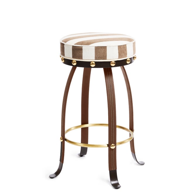 Flatiron Brown Stripe Bar Stool