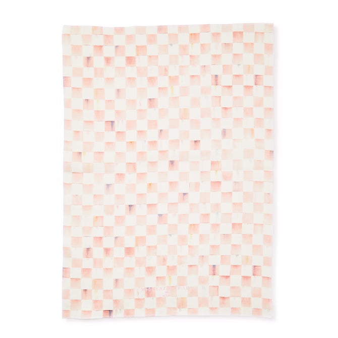 Rosy Check Dish Towel