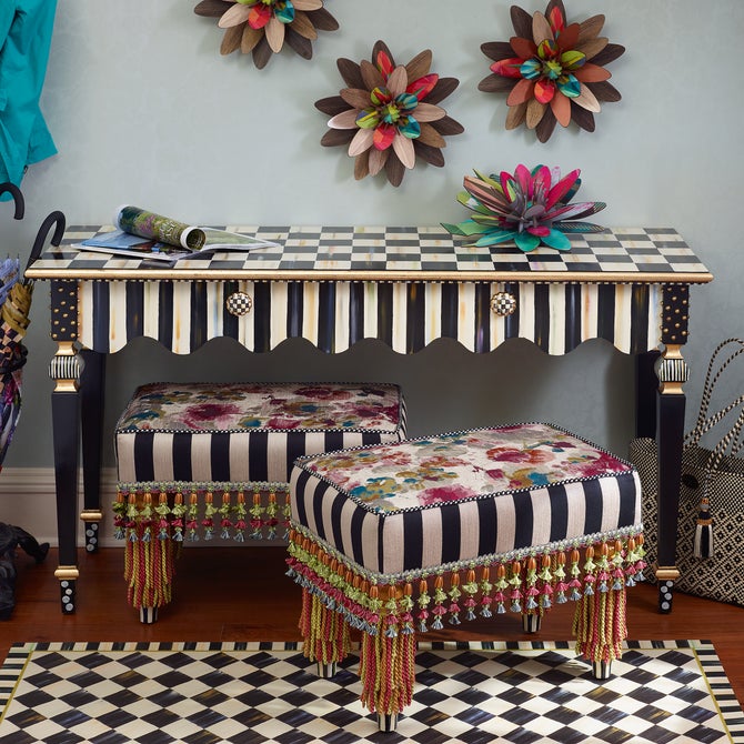 Courtly Stripe Console Table
