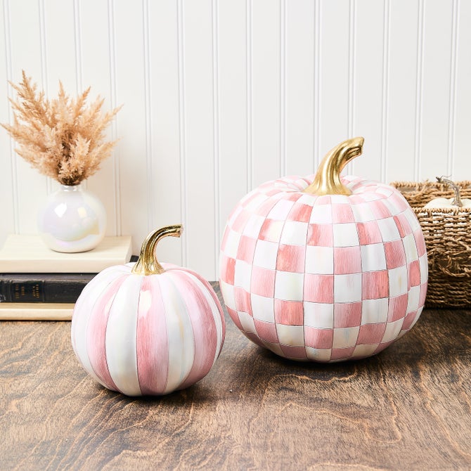 Classic Stripe & Check Pumpkin Set