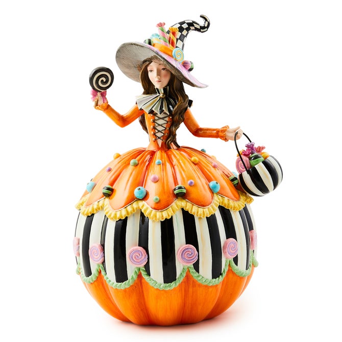 Trick or Treat Illuminated Witch Figurine