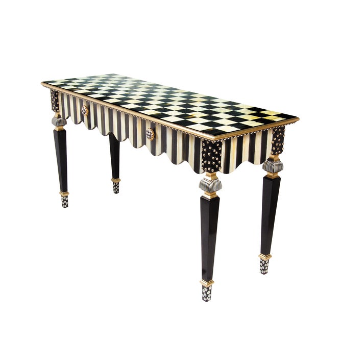Courtly Stripe Console Table