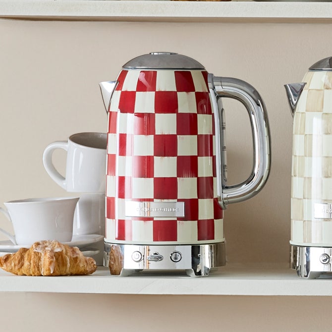 Cherry Check Electric Kettle
