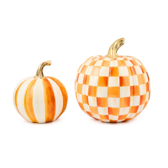 Classic Stripe & Check Pumpkin Set