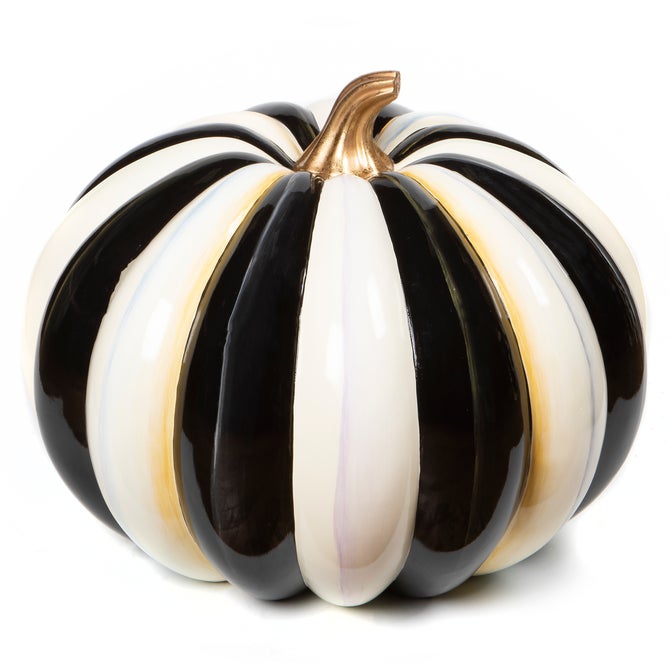 Courtly Stripe Outdoor Trophy Pumpkin