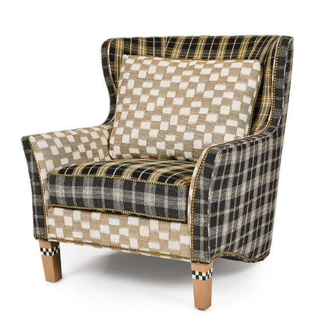 Mad for Plaid Wing Chair