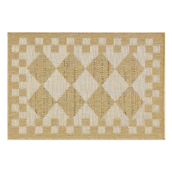 White Diamond 2' x 3' Indoor/Outdoor Rug