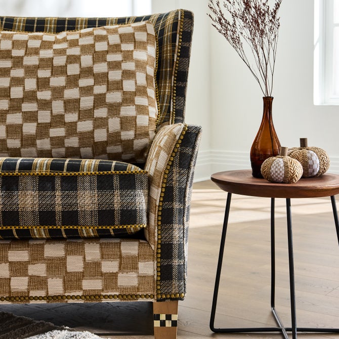 Mad for Plaid Wing Chair