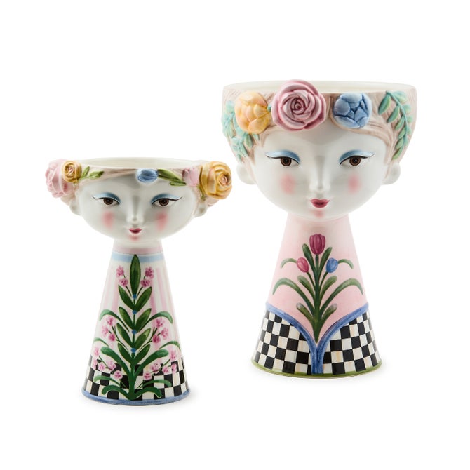 Rosy Meadow Tall Lady Vase