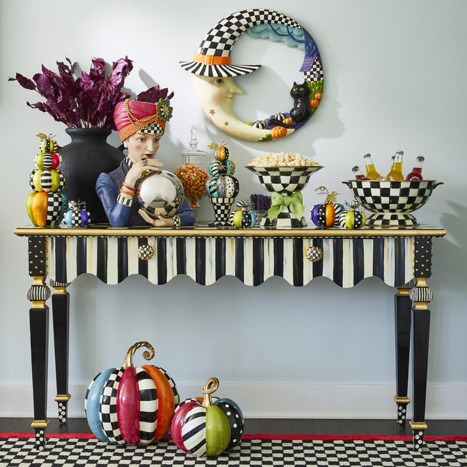 Courtly Stripe Console Table