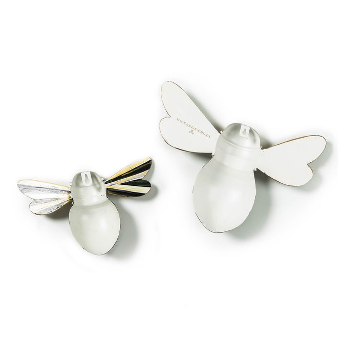 Courtly Check Outdoor Bee Wall Decor, Set of 2