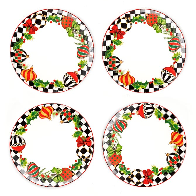 Deck the Halls Dinner Plates, Set of 4