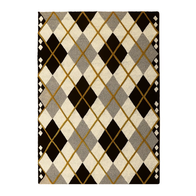 Cream Argyle 5' x 8' Rug