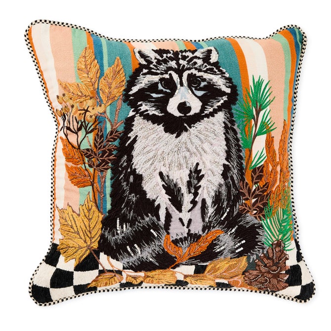 Raccoon Throw Pillow