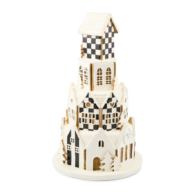 Gingerbread Round Illuminated Village