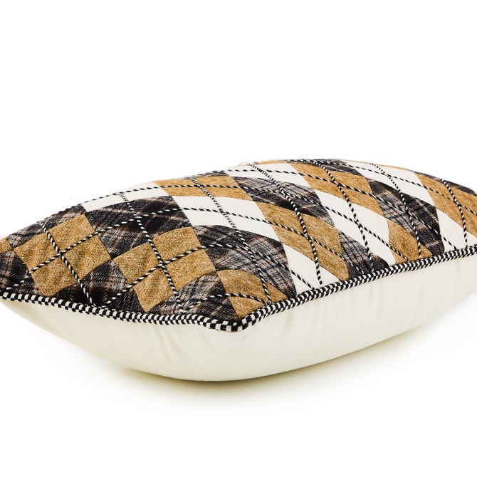 Mad For Plaid Argyle Lumbar Throw Pillow
