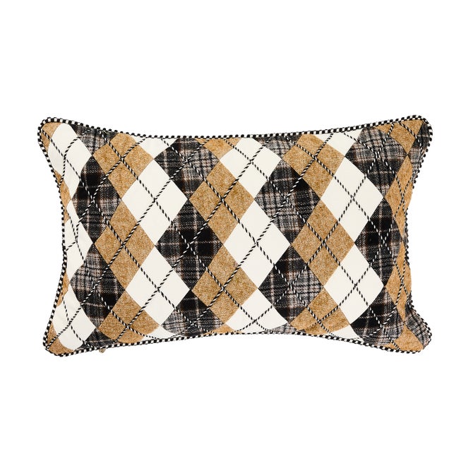 Mad For Plaid Argyle Lumbar Throw Pillow